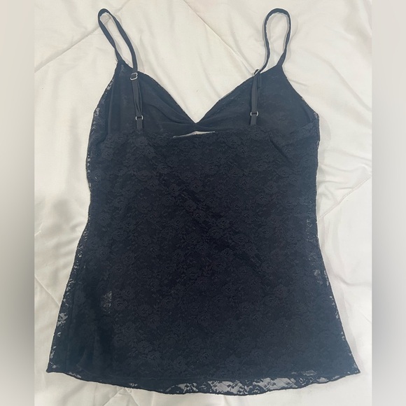 John Galt Black Archie Lace Tank Top - Picture 2 of 2